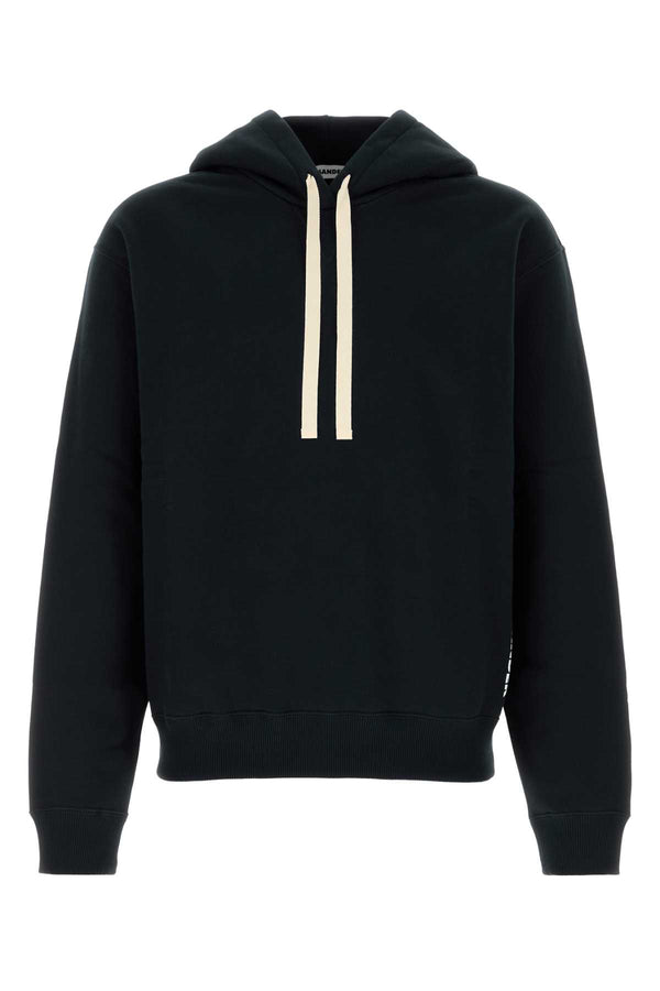 Jil Sander 100% Cotton hoodie in black