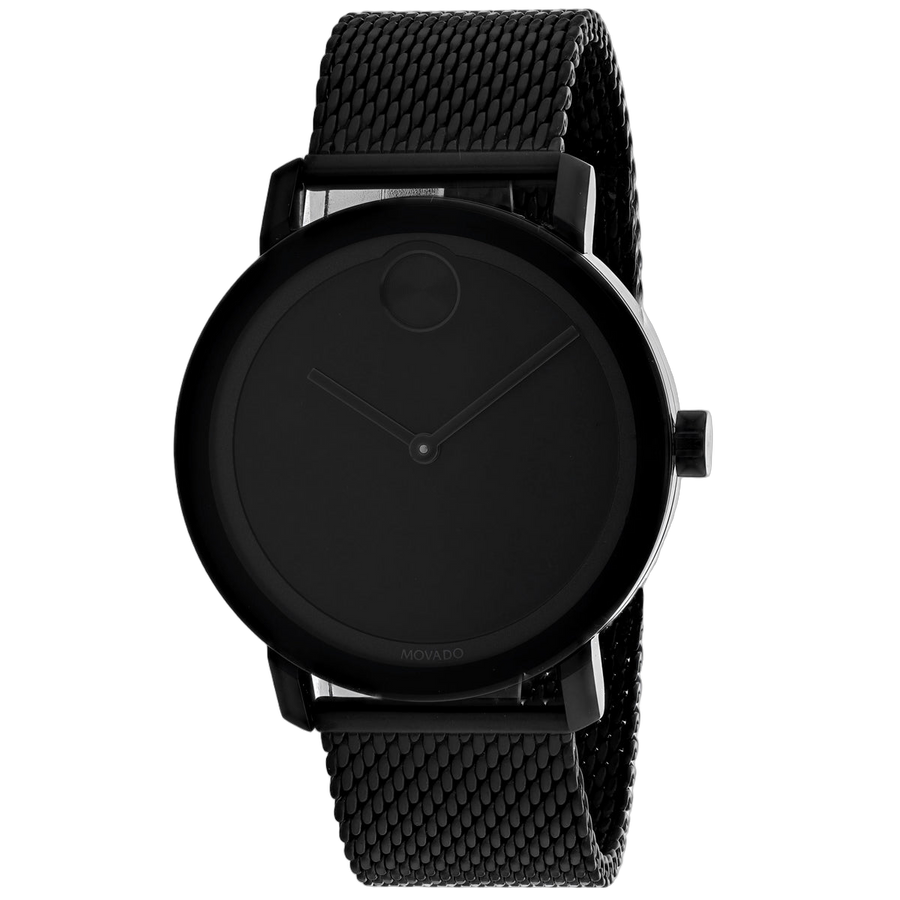 Movado Stainless steel case watch in black