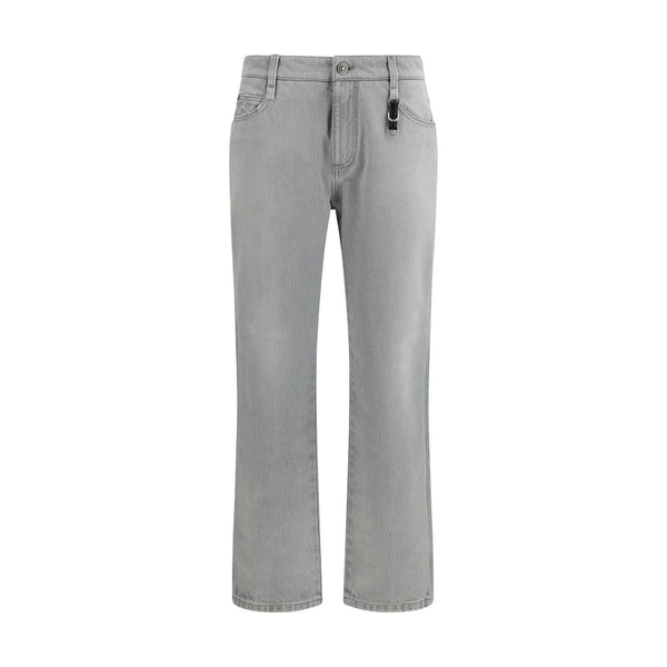 Gray Cotton Boyfriend Jeans Clothing