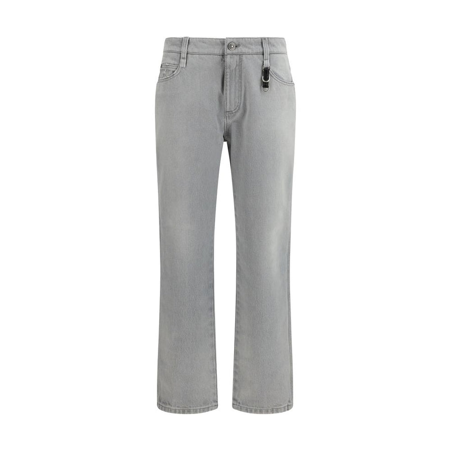 Gray Cotton Boyfriend Jeans Clothing