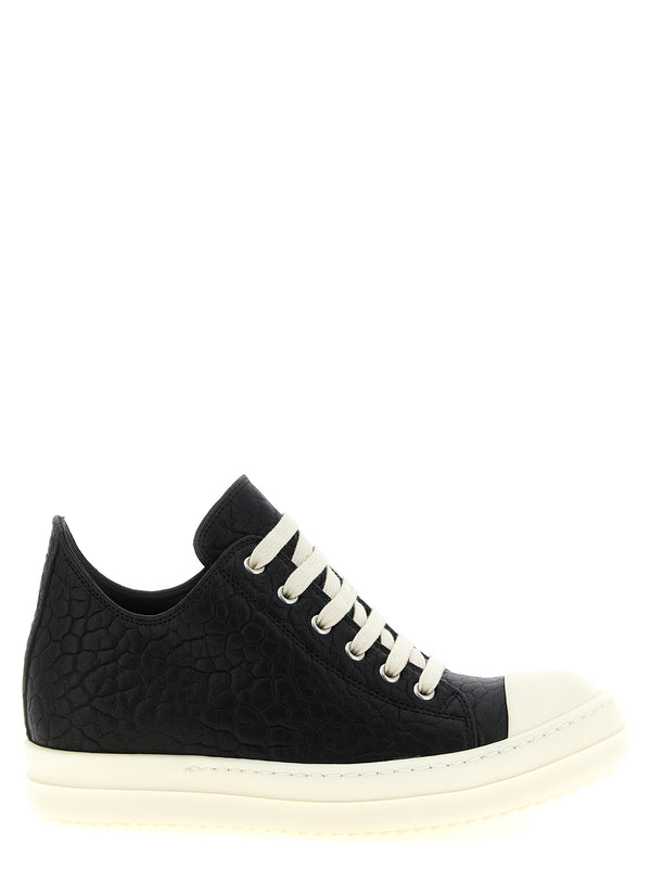 Rick Owens 100% lamb leather sneaker in black
