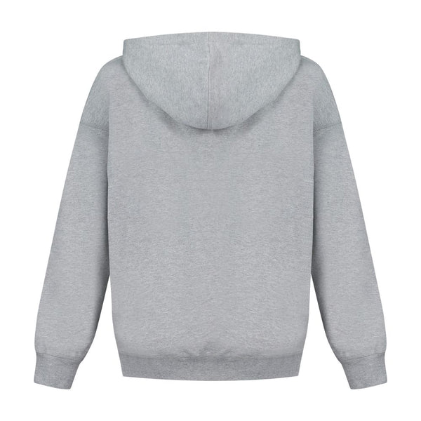 Ganni cotton hoodie in grey