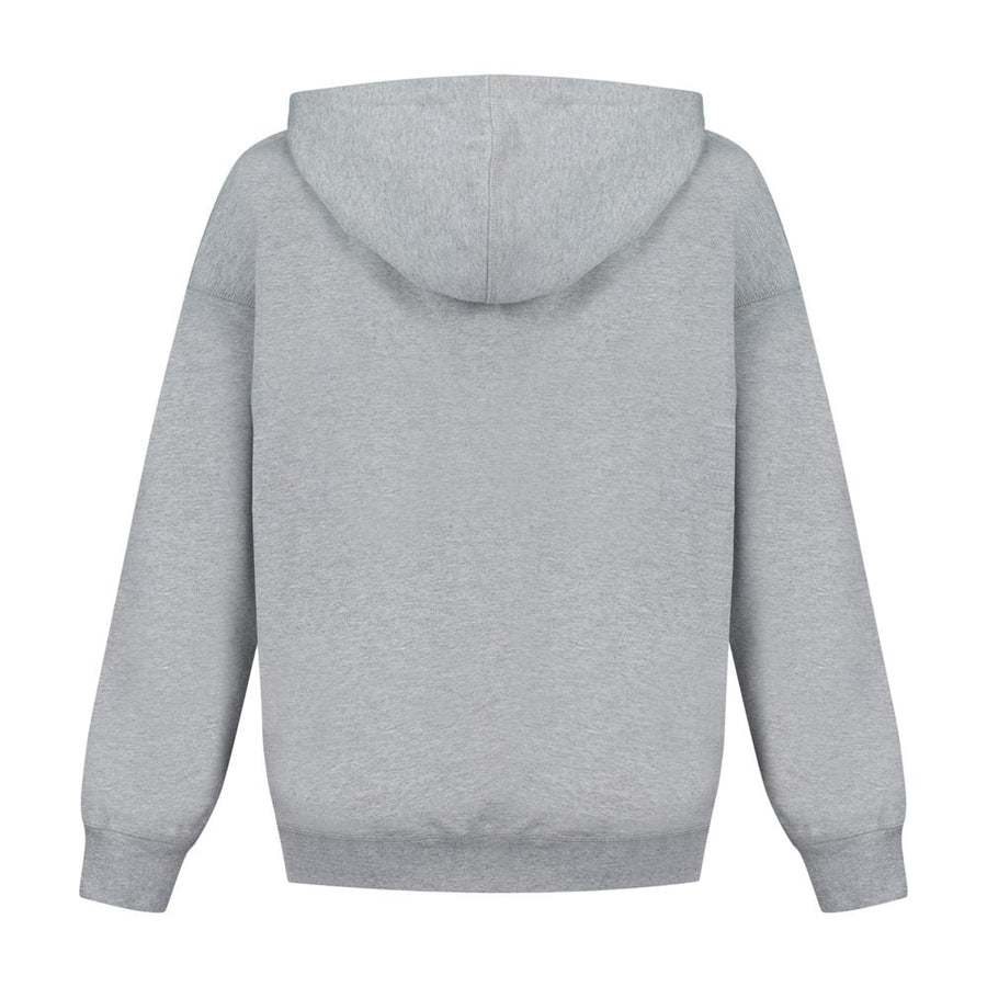 Ganni cotton hoodie in grey