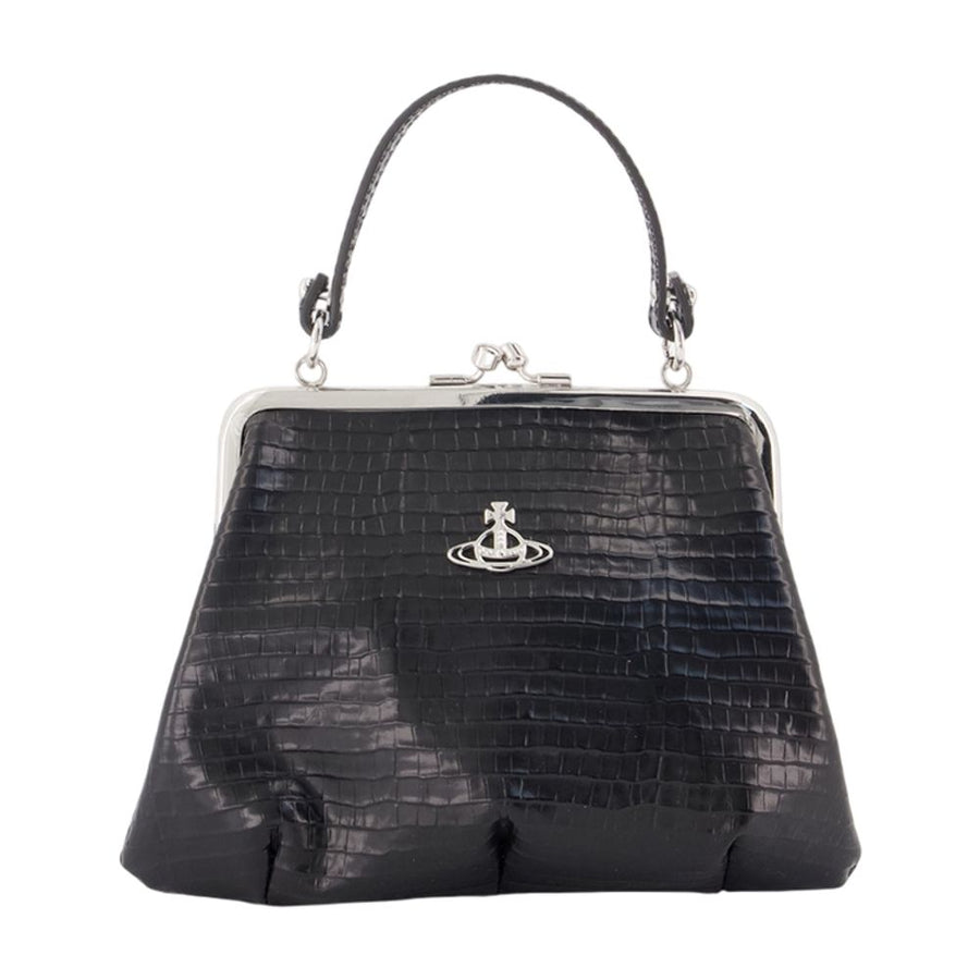 Granny Frame Purse - Vivienne Westwood Leather Black Calfskin Bags / Handbags-purses