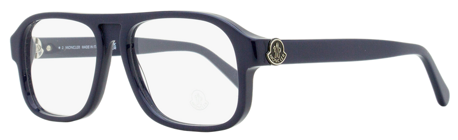 Moncler Rectangular Eyeglasses Ml5198 090 Blue 54mm Plastic (acetate)