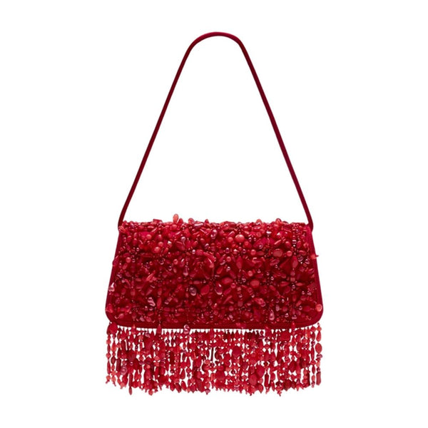 Cult Gaia synthetic shoulder bag in red