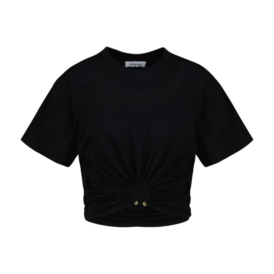 Rabanne cotton t-shirt in black
