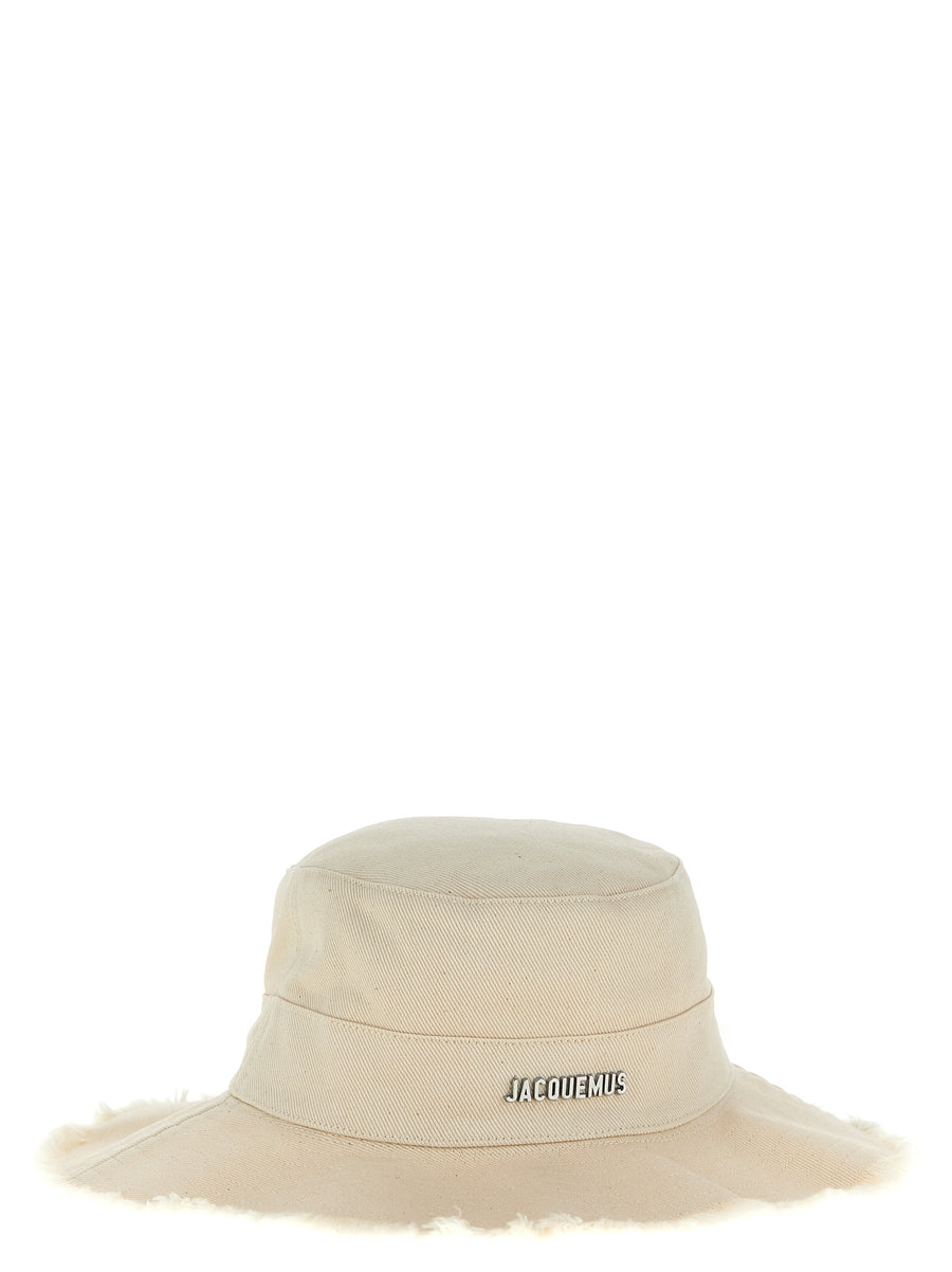 Jacquemus JA315418BM 100% cotton bucket hat in white