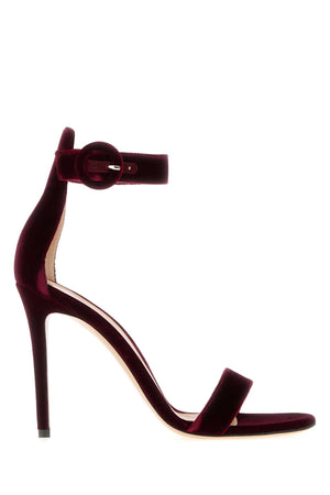 Gianvito Rossi Syra Exterior: 100% Fabric; Interior: 100% Fabric heels in burgundy