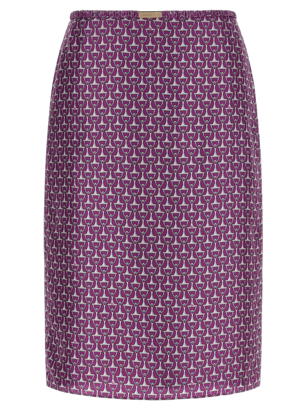 Gucci 100% silk skirt in purple