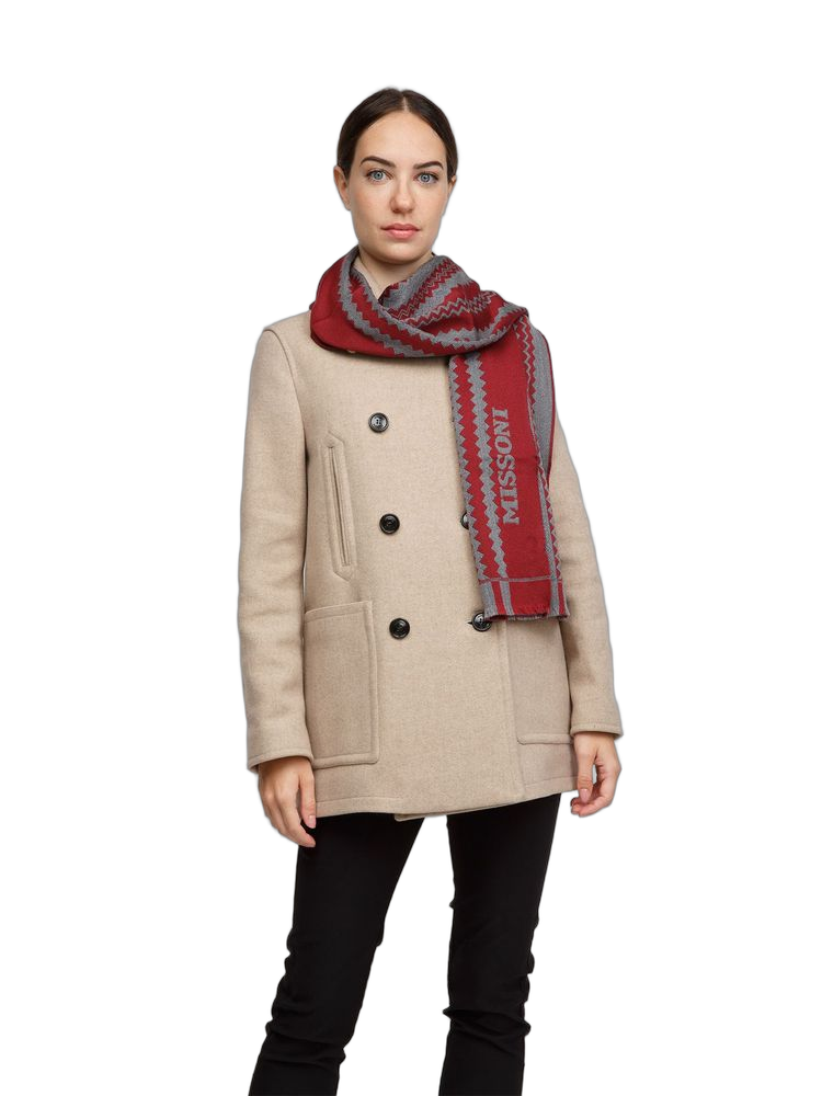 Missoni 100% Wool scarf in red