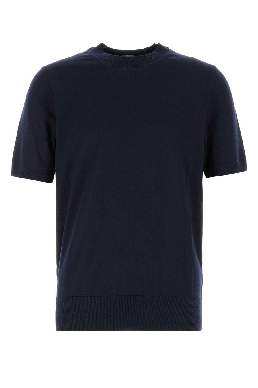 Midnight Blue Cotton Sweater Darkblue Exterior: Maglieria