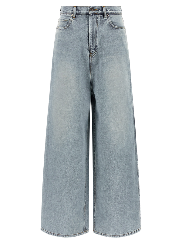 Blue Cotton Relaxed Fit Jeans Clothing