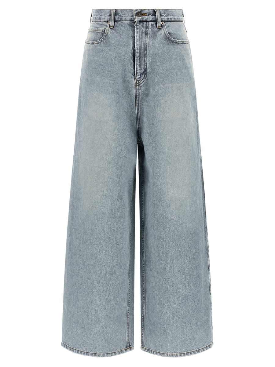 Blue Cotton Relaxed Fit Jeans Clothing