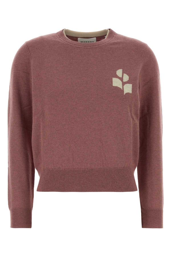 Antiqued Pink Cotton Blend Lanta Sweater Oldpinklightgrey Exterior: Wool Maglieria
