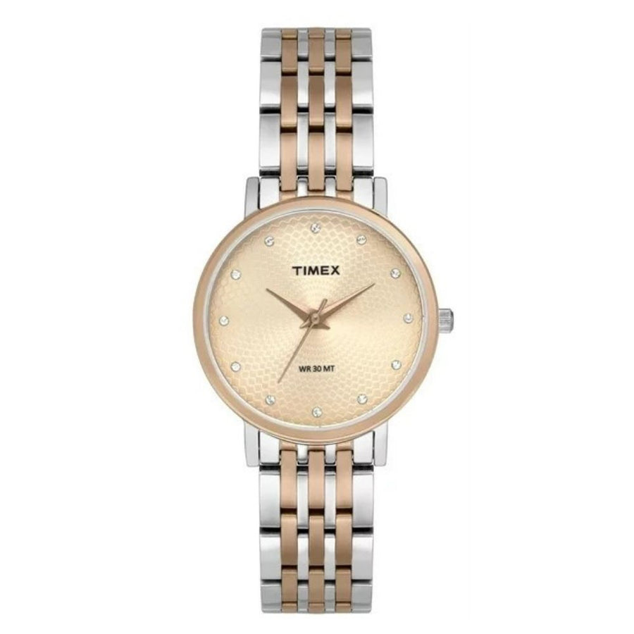 Timex Stainless Steel case watch in rose gold