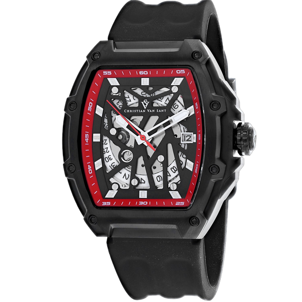 Christian Van Sant Stainless steel case watch in black