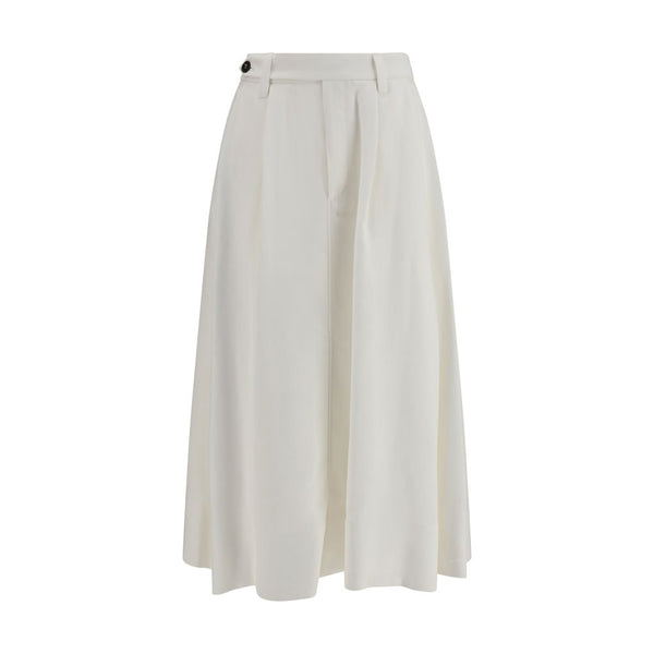 White Viscose Long Skirt