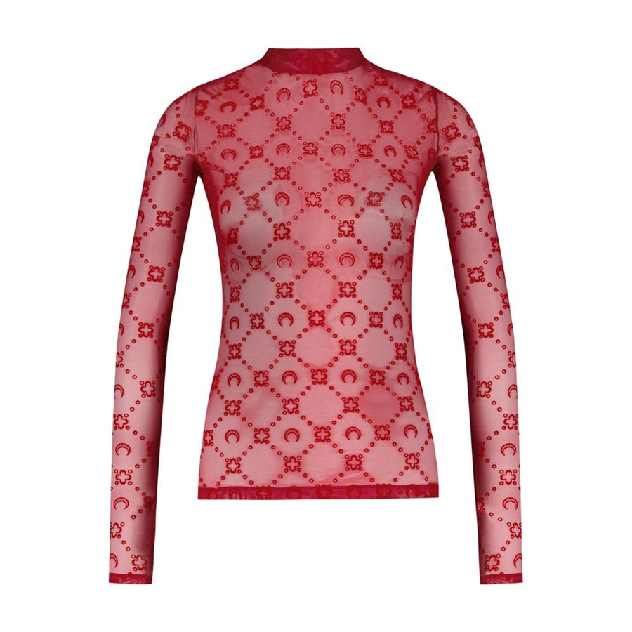 Marine Serre Synthetic blouse in red