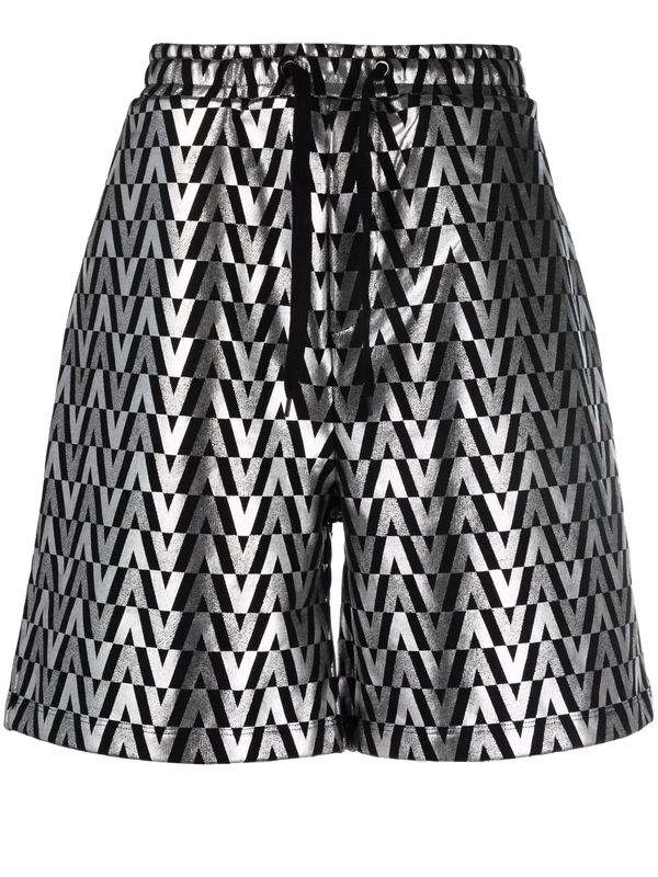 Valentino Cotton shorts in black