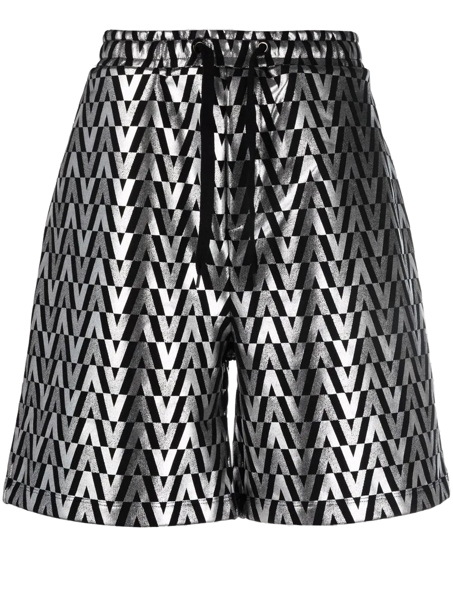 Valentino Cotton shorts in black