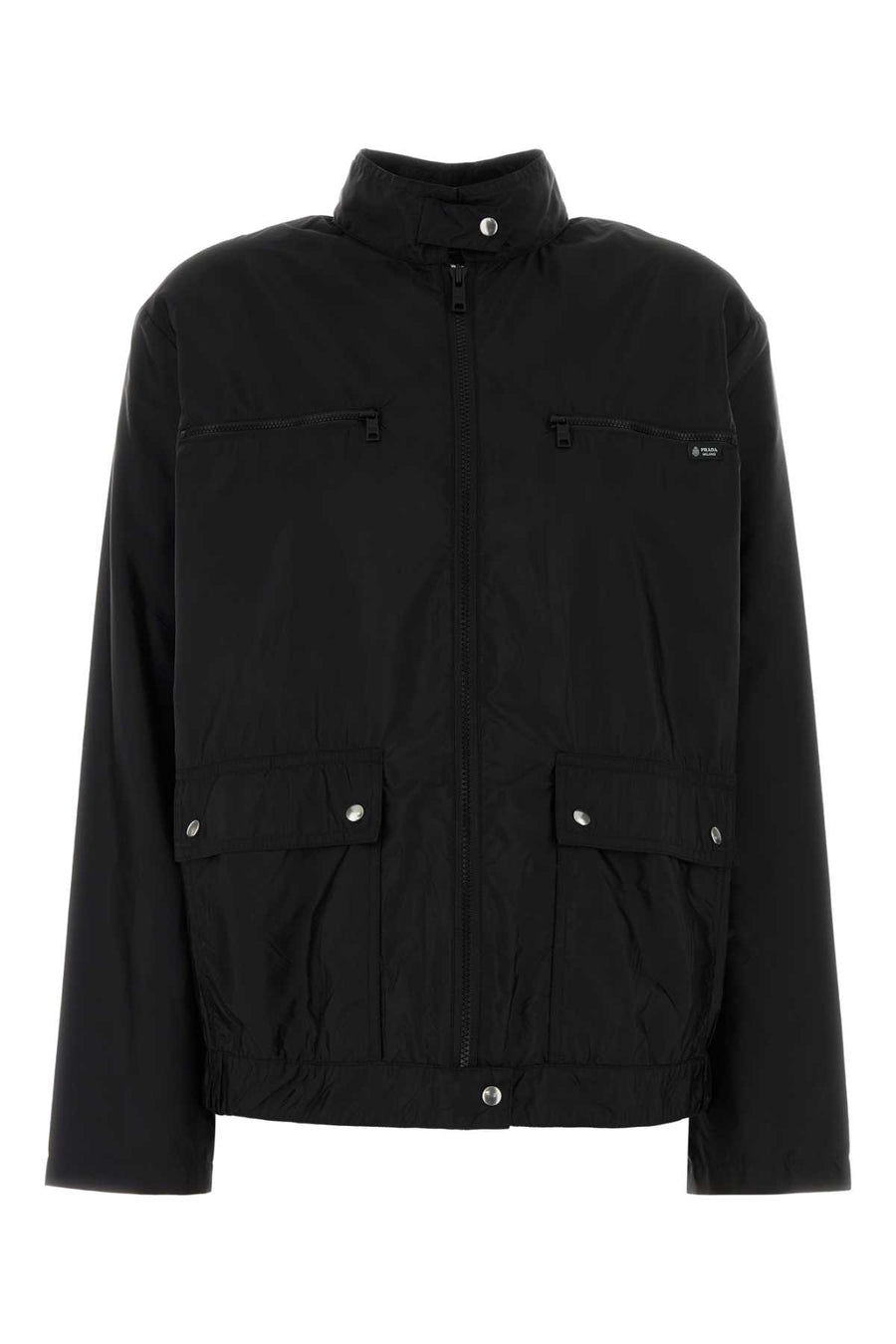 Black Re-Nylon Windbreaker Nero Exterior: Giubbini
