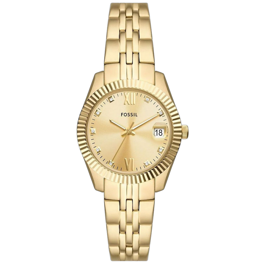 Fossil watch in gold