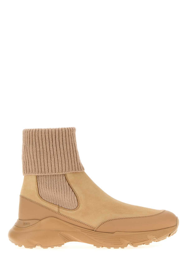 Beige Suede Ankle Boots C205carnemedioc807nocciolach Stivali