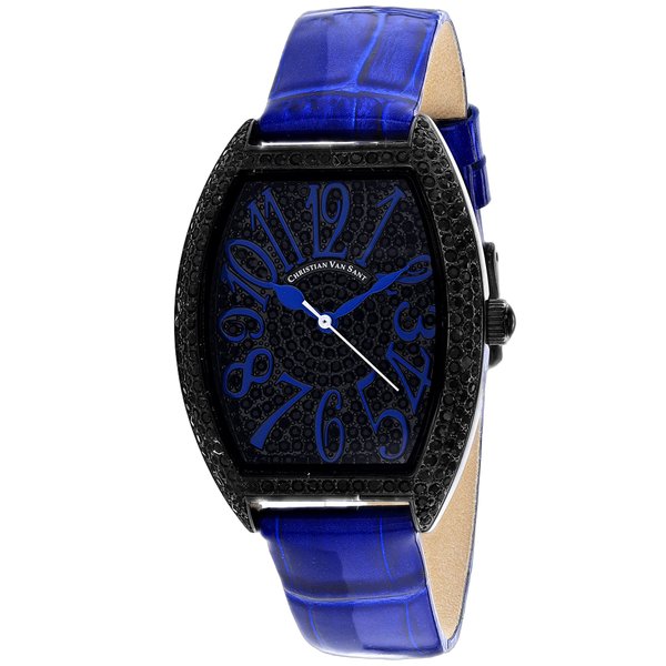 Christian Van Sant Brass case watch in black