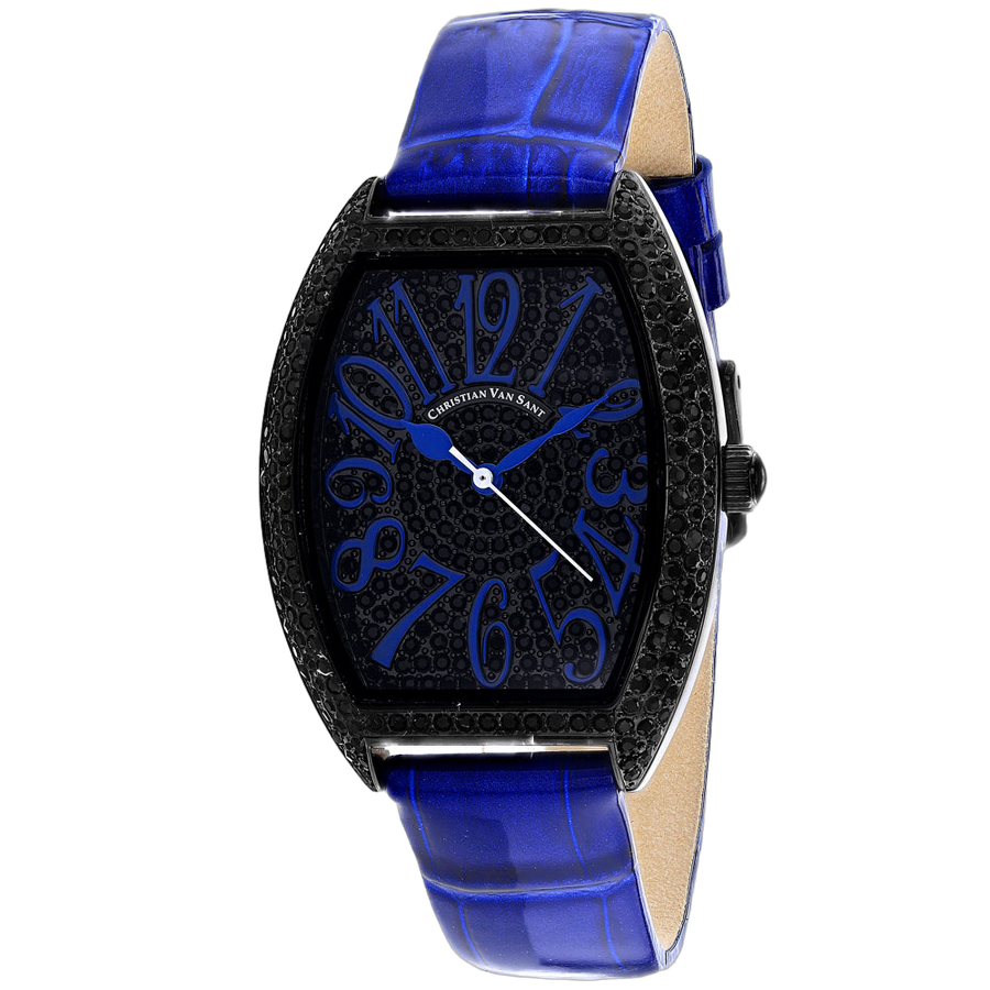Christian Van Sant Brass case watch in black