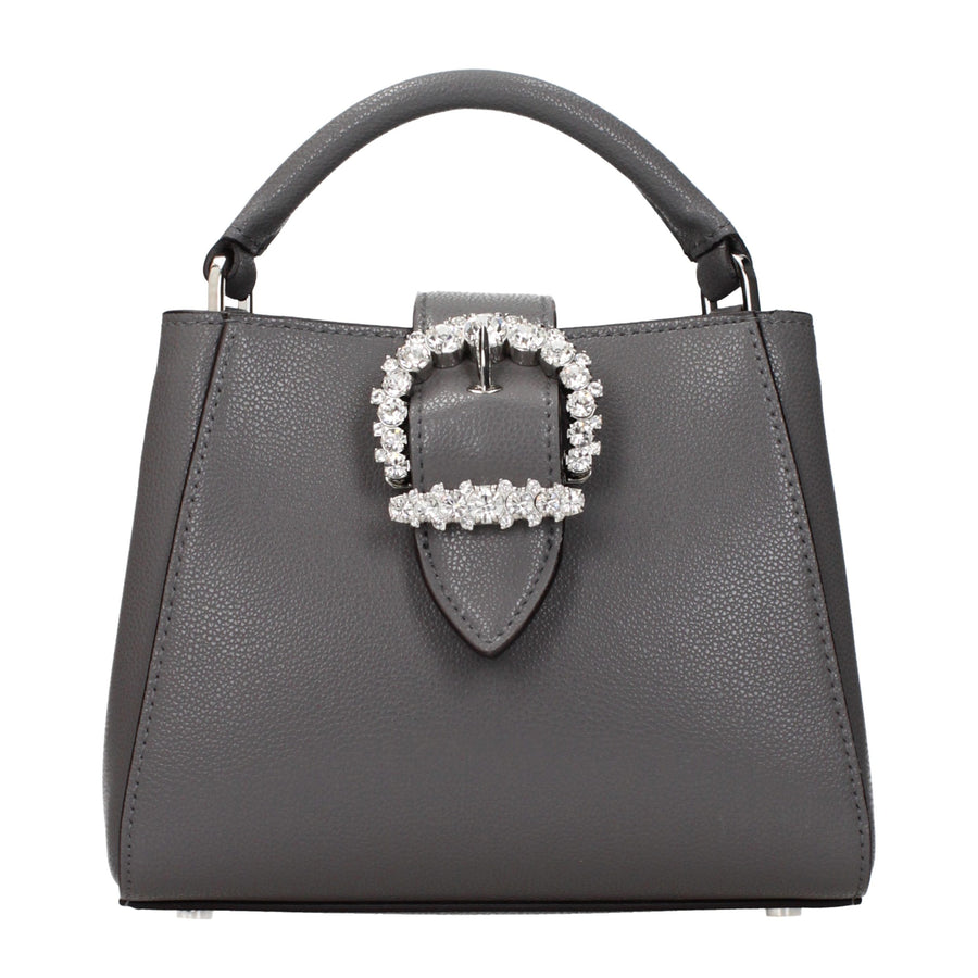 Jimmy Choo Leather top handle bag in gray