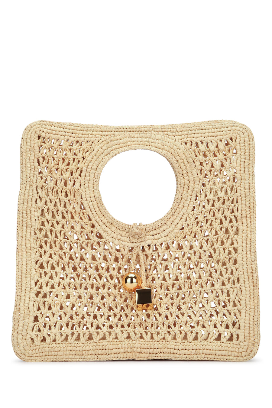Jacquemus Petit 100% Raffia handbag in beige