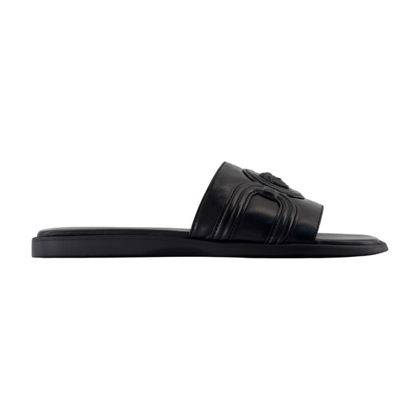 Versace Lambskin sandal in black