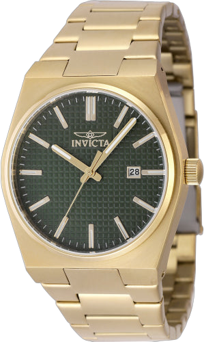Invicta Stainless steel case and bracelet watch in green