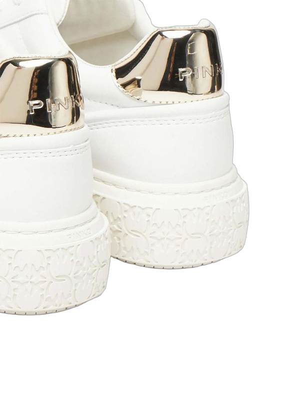 Pinko 54% Cow leather sneakers in white