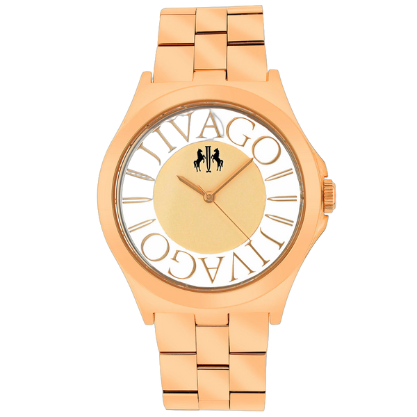 Jivago Stainless steel case watch in rose gold