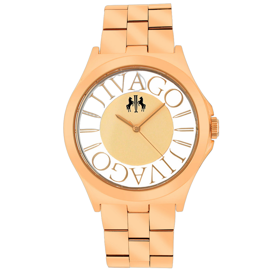 Jivago Stainless steel case watch in rose gold