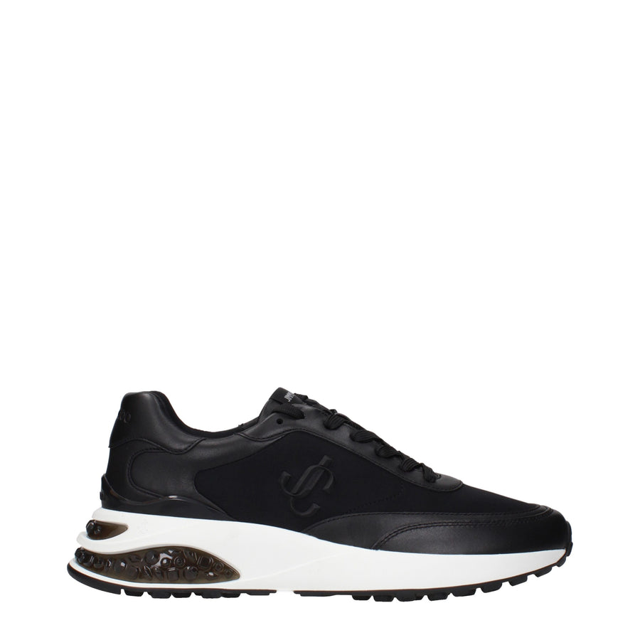 Jimmy Choo Fabric and suede sneaker in black