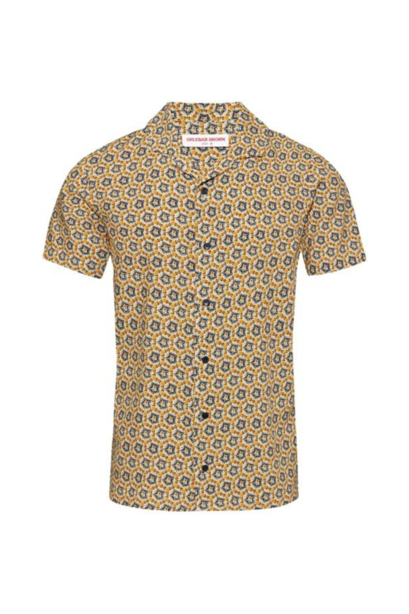 Orlebar Brown 100% Lyocell shirt in brown