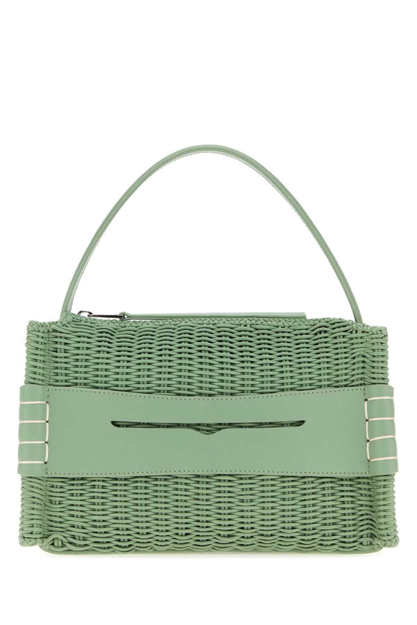 Pastel Green Leather Loafers Handbag Sage Borse A Tracolla
