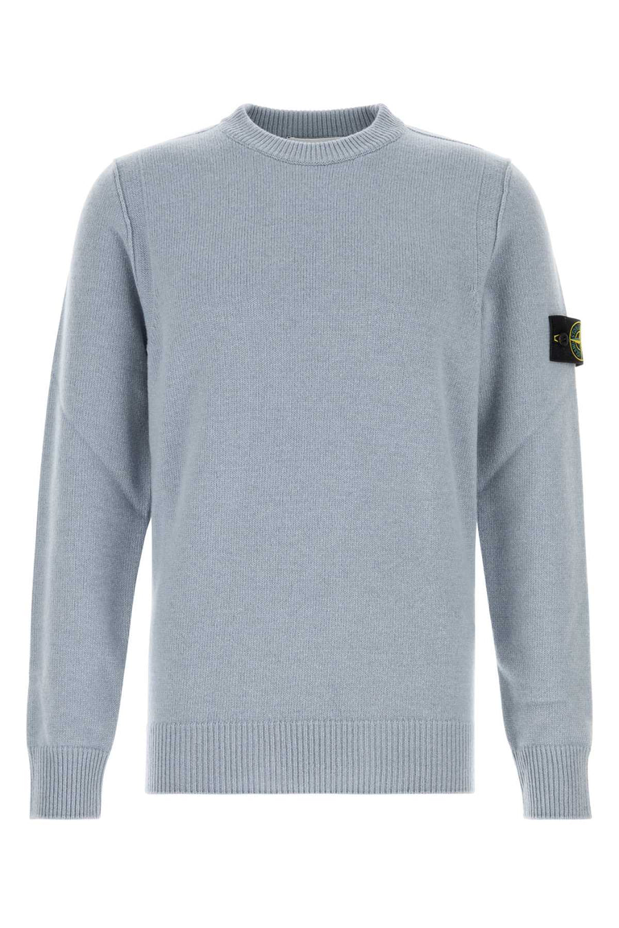 Light Blue Wool Blend Sweater Grey Exterior: Virgin Nylon Maglieria