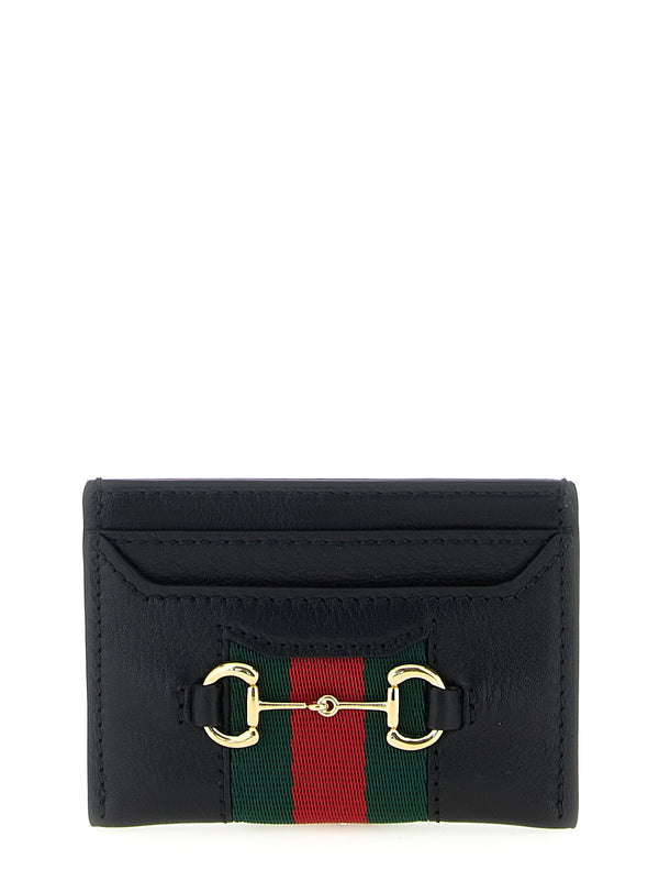 Gucci 100% calfskin leather card case in black