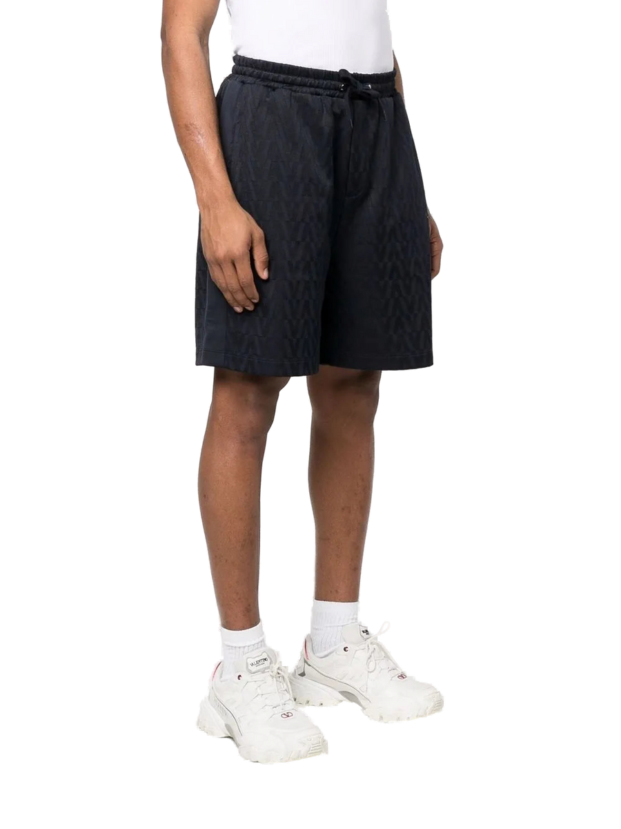 Valentino cotton blend shorts in navy