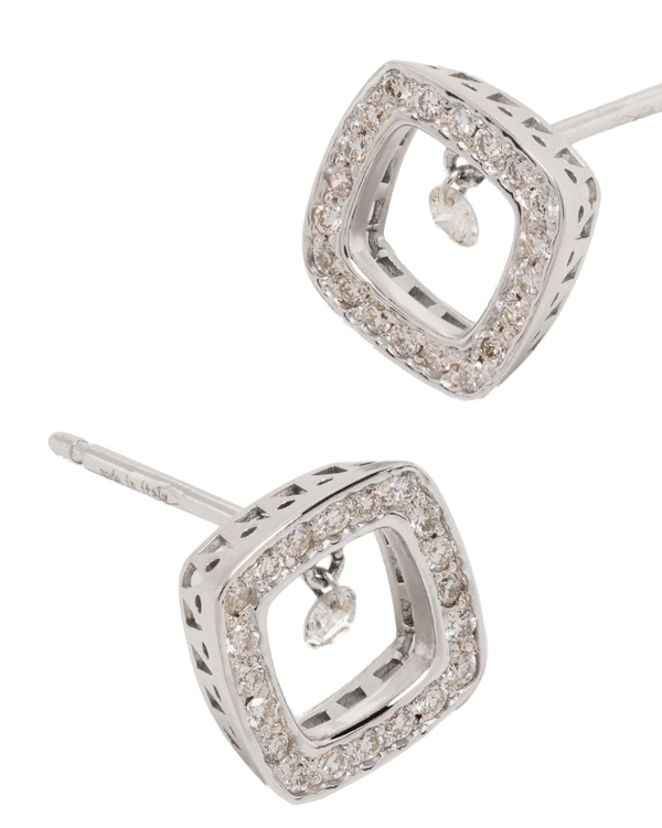 Ponte Vecchio 18kt White Gold stud earrings in white
