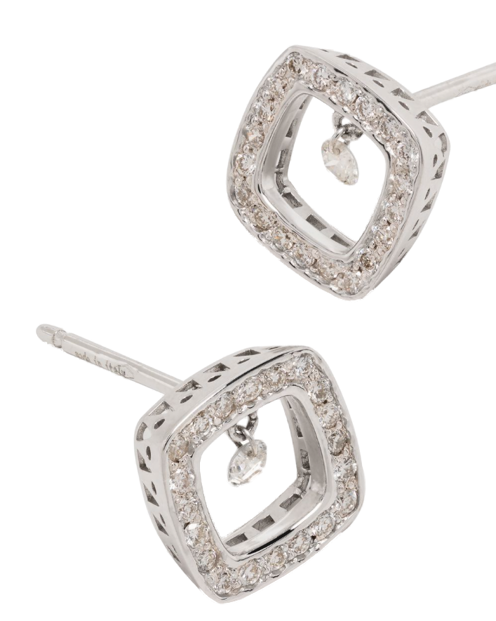 Ponte Vecchio 18kt White Gold stud earrings in white