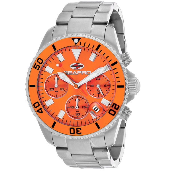 Seapro Stainless steel case watch in orange