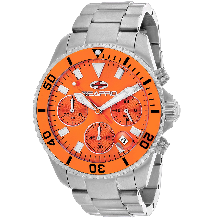 Seapro Stainless steel case watch in orange