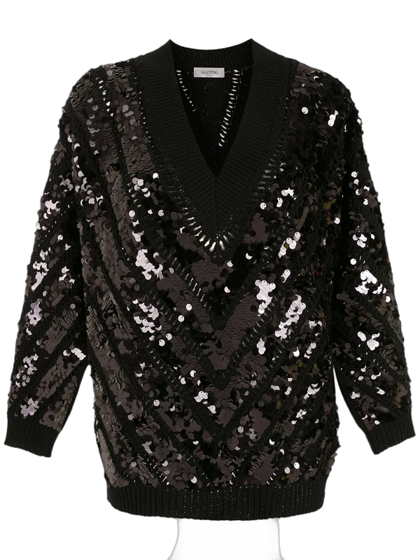 Valentino Virgin wool sweater in black