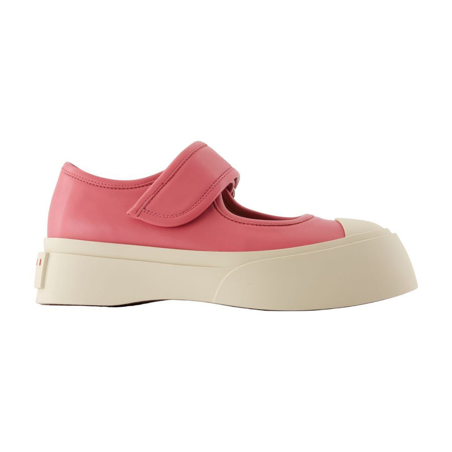 Marni Calfskin mary jane flat in pink