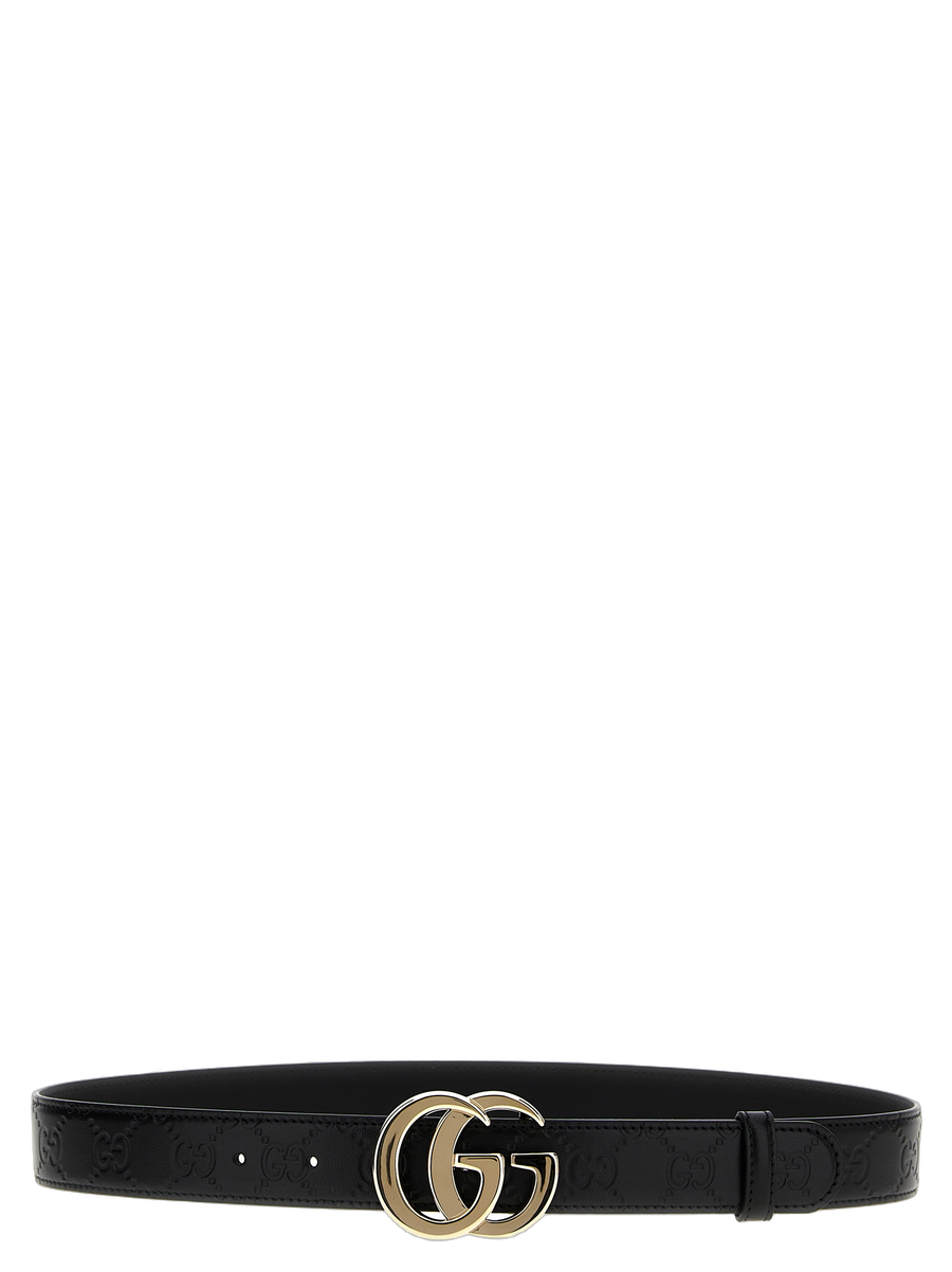 Gucci 100% calfskin leather (Bos Taurus) belt in black